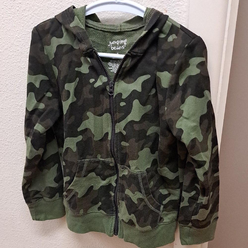 Jumping Beans Green Camouflage Kids Hoodie